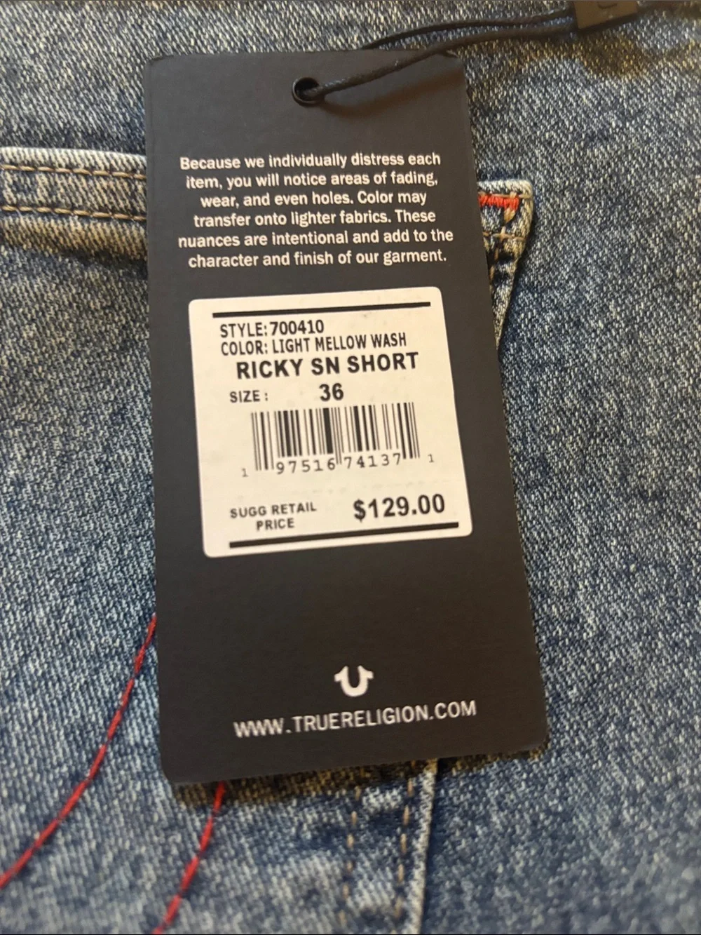 True Religion Men's Light Blue Relaxed Jeans